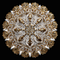 Billelis Mandala 3D illustrations Gold Octagon 