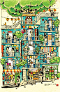 kowloon city illustration 