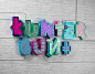 Kunterbunt Poster Series : Ongoing 3D type series for a party called Kunterbunt. I've created a logotype which stays the same and is restaged in a new 3d illustration for every new party.