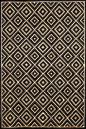 Pinned from RugLots - Trans Ocean // Carlton Diamond Charcoal Outdoor Indoor Geometric Diamond Transocean Rug (1301-47)