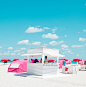 Cabana : A look into the cabanas lining the sands of Miami Beach, Florida.