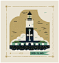 Lighthouses of Southern Africa : Lighthouses are a symbol of exploration and embody the spirit of adventure. We decided to research and illustrate these landmarks which dot our coastline across Southern Africa. We created a poster with custom lettering an