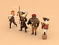 Low poly pirates! on Behance
