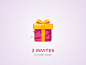 Invites x 2 creative minimal giveaway box gift loop animation gif invite