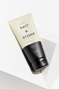 SALT & STONE SPF 30 Lotion . Packaging Design . Graphic . Black and White . Pack . Product Design . Beauty .