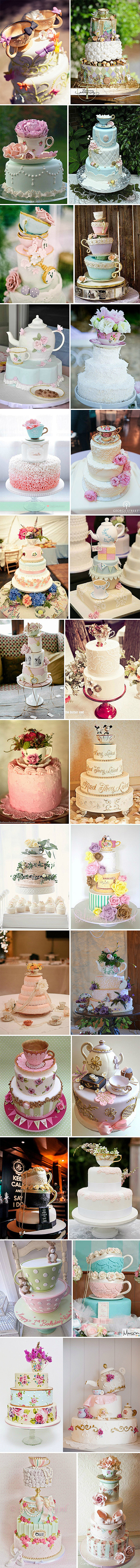 【甜品】创意婚礼蛋糕：把杯子放在蛋糕上 ...