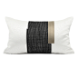 北欧ins轻奢风现代中式沙发样板间黑金白色拼接定制抱枕床头靠垫-淘宝网