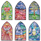 BFC1842彩绘玻璃教堂窗户 -大作