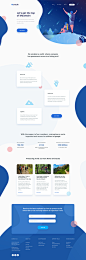 徒步旅行网站登陆页面PSD模板 Hiking Site Landing Page Template :