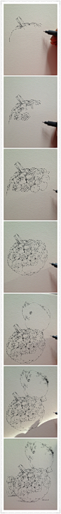 小枣子  的插画 海菠萝(附坑爹的绘画过程)