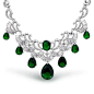 Great Gatsby Bling Jewelry Emerald Color CZ Teardrop Vintage Estate Jewelry@北坤人素材