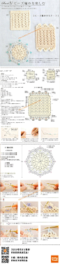 漂亮的基本针编花形，即可作为杯垫，也可作为其他服饰配件使用~不仅好看而且实用哦~ #编织# #DIY#