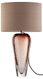 Table Lamps, Designer Garnet Brown Art Glass Lamp, so elegant, one of over 3,000 limited production interior design inspirations inc, furniture, lighting, mirrors, tabletop accents and gift ideas to enjoy repin and share at InStyle Decor Beverly Hills Hol