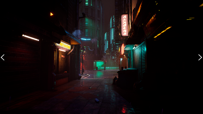 大神自制/赛博朋克场景/UE4