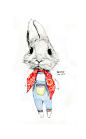 paris0915  的插画 速写本里面的兔子