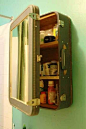 Vintage Suitcase as a Medicine Cabinet via Re-Nest