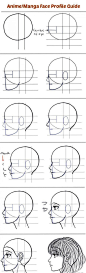 日漫人物角色脸型与脸部结构演示讲解画法图片 脸部五官比例结构[ 图片/7P ] - 才艺君