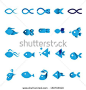 Fish Icons Set - Isolated On White Background - Vector Illustration, Graphic Design Editable For Your Design. Fish Logo by Milos Dizajn, via...