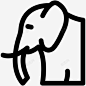 大象动物大尺寸图标 icon 标识 标志 UI图标 设计图片 免费下载 页面网页 平面电商 创意素材