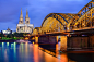 Michael Abid在 500px 上的照片Blue hour in Cologne, Germany