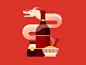 Asian Food Paring bottle soya sauce rise magazine wine dragon food asian