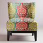 Rio Multicolored Ikat Darby Chair contemporary-chairs
