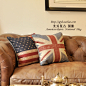 英国美国国旗英伦复古欧式美式乡村布艺棉麻抱枕靠枕沙发靠垫含芯