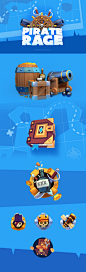 Pirate Rage Icons : Game logo and icons for mobile game project. Modelled and rendered in Blender. 