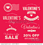  Valentines day set of label, badges, stamp and design elements
