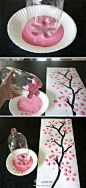 日本的樱花季啊。。。去不了日本，刚好手边有个饮料瓶，就自己DIY樱花吧~简单极了！