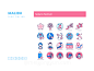 60个日本樱花节图标合集 Sakura Festival Icons | Malibu Series :  