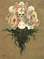 山本タカト Takato Yamamoto，1960年出生于日本秋田县，东京插画家协会会员。 浮世绘协会国际会员。日本平成浮世绘师。他将“浮世绘波普风格”进一步发展成为“平成唯美主义”独特的绘画风格~