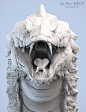 Basilisk 3D sculpture, Jia Hao : Basilisk snake creature 3D sculpture.