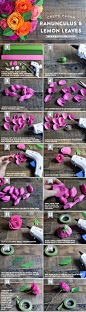 Crepe Paper Ranunculus Tutorial: