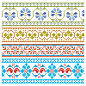 民族风马赛克编织花卉几何图形圣诞节花纹AI矢量设计元素  (5)