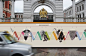 Christopher Algar | D&AD ‘The Ribbon of the V&A’ showcases the essence of the Victoria and Albert Museum. The images work in harmony with the ribbon graphic based upon the V&A marque and brand. The hoarding would develop throughout the constru