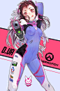 D.VA - More at https://pinterest.com/supergirlsart/ #diva #dva #overwatch #cute #girl #fanart: 