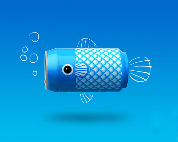环保可乐罐——如鱼得水 - 图1