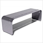 phrase cut-out metal bench: 