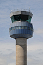 Air traffic control tower. East Midlands Airport, May 2015. 