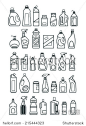 household chemicals and cleaning supplies bottles icons-物体,工业-海洛创意(HelloRF)-Shutterstock中国独家合作伙伴-正版图片在线交易平台-站酷旗下品牌