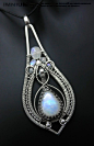 Moonstone teardrop pendant by IMNIUM on deviantART