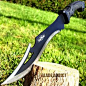 16" Tactical Hunting Survival Rambo Fixed Blade Machete Knife Camping Axe Sword