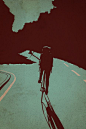 Image of 'Night Ride' print by Adams Carvalho: