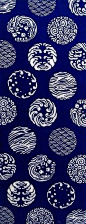 Japanese washcloth, Tenugui 並び波紋 japanese wave patterns: 