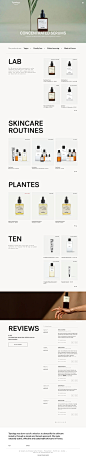 Typology Landing Page Example: Concentrated serums