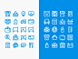 Lineal Blue And White Ecommerce Icon Set outline mobile money cart white blue lineal sale store shop ecommerce app ecommerce icon