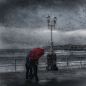 Two with red umbrella by torredelmar : 1x.com is the world's biggest curated photo gallery online. Each photo is selected by professional curators. Two with red umbrella by torredelmar