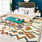 印度进口羊毛地毯 摩洛哥现代简约风格沙发茶几垫客厅卧室床边毯-淘宝网
