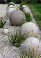 greencube garden and landscape design, UK: Sculpture in the garden, greencube designs a sculptural ball garden: 